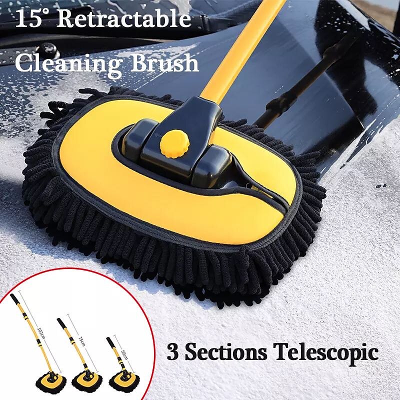 StarFire Car Wash Mop Retractable Curved Rod Car Wash Brush Soft Bristles Do Not Hurt The Car Car Brush Cleaning Brush Wipe Car Tools 2025 - $31.99 –P4