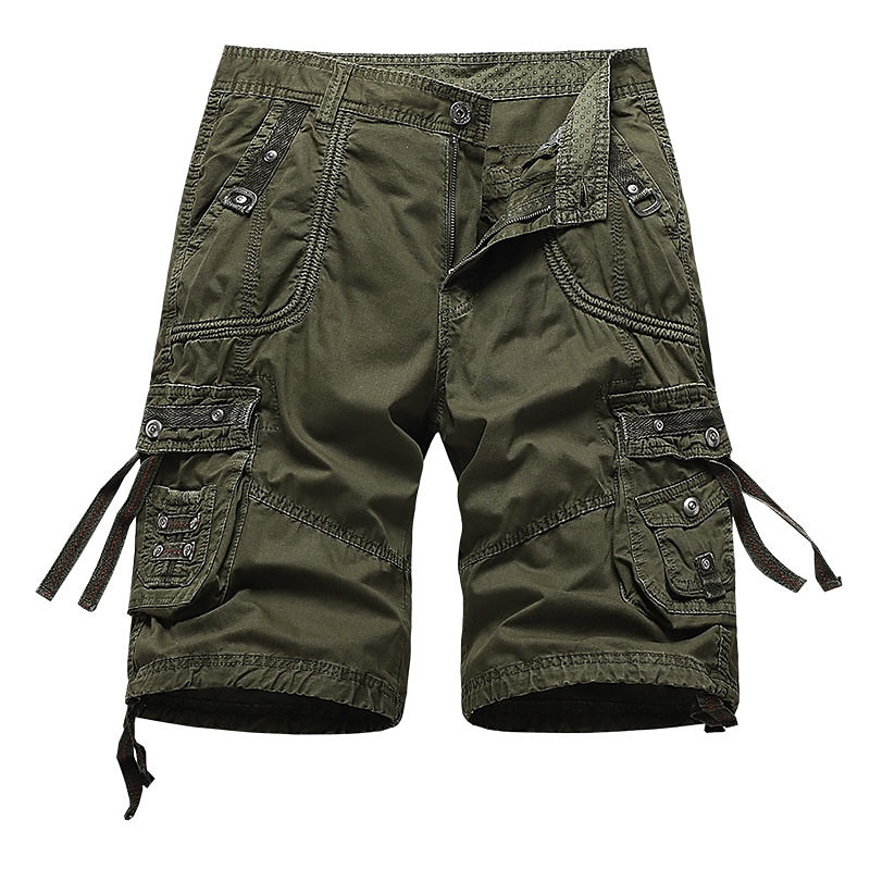 Mens cargo shorts on sale with drawstring legs