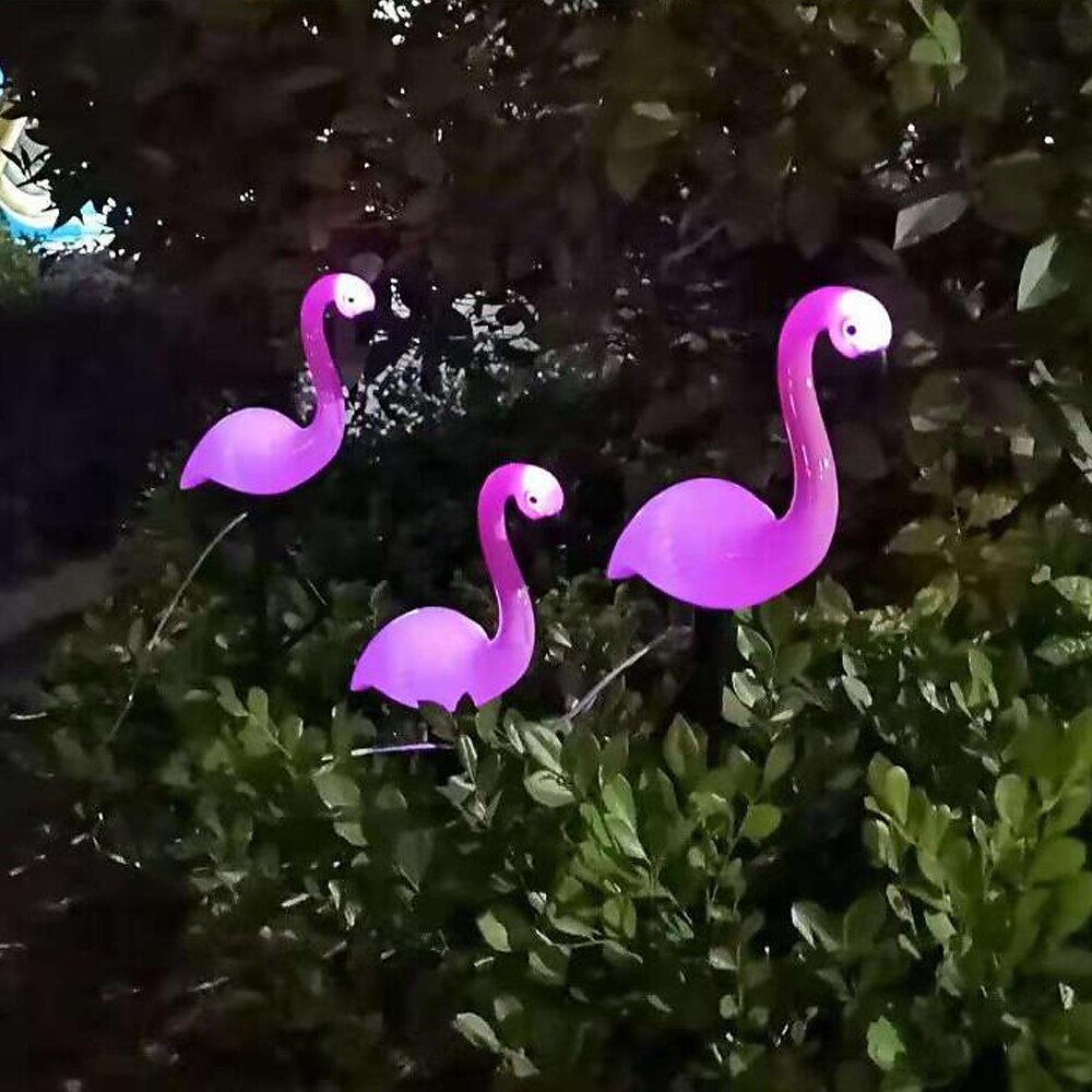 tuin buiten flamingo led paalverlichting op zonne-energie waterdicht voor tuin gazon patio vijver achtertuin decor 2025 - $25.99 –P4