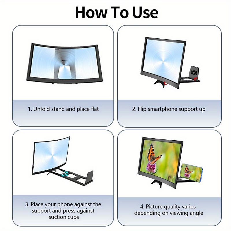 14 Inch Mobile Phone Screen Amplifier Mobile Phone Extension Mirror Mobile Phone Holder 2025 - $17.99 –P2