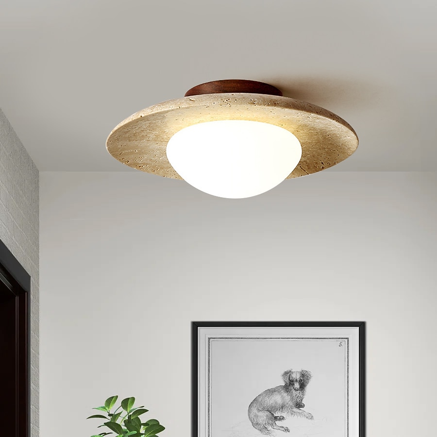 led stropní světlo 12cm geometrické tvary zapuštěná světla keramické dřevo umělecký styl formální styl stropní světlo do chodby teplé bílé 110-240v 2026 - $115.99 –P3