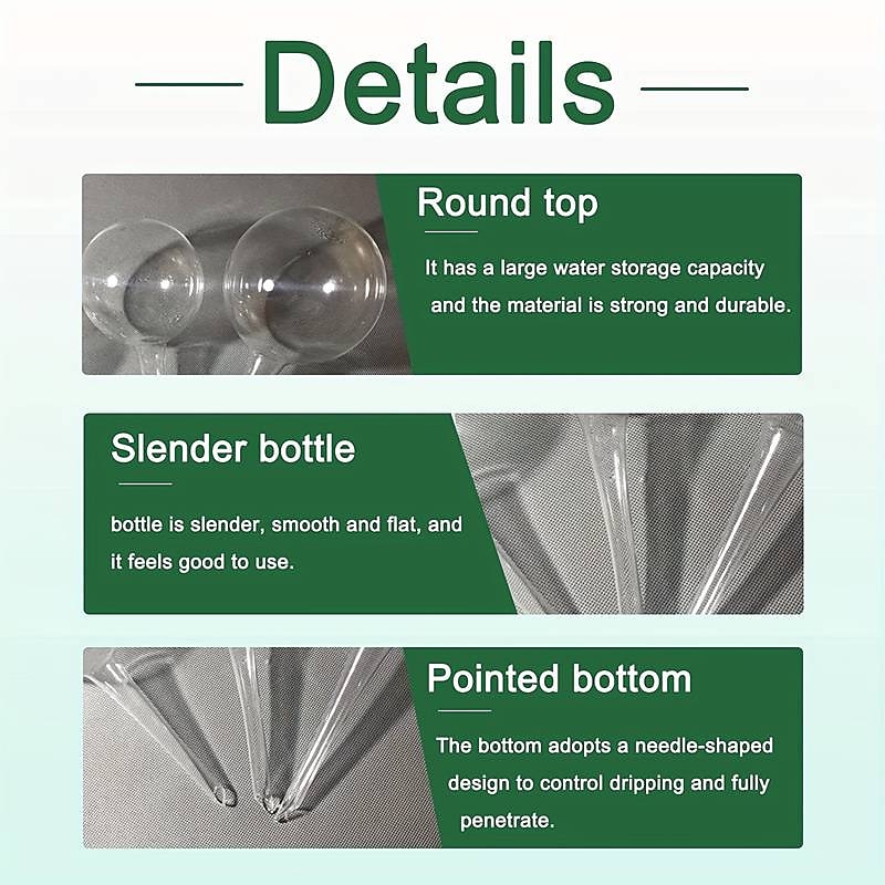 6pcs Plant Watering Globes Self Watering Bulbs PVC Automatic Watering Balls Plant Watering System Clear Plant Waterer For Indoor And Outdoor 5.1inch.zip 2025 - $10.99 –P8