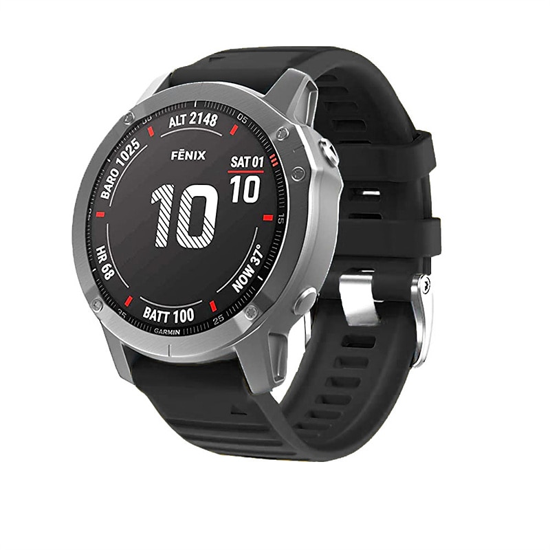 Ver Banda para Garmin Fenix 7 7X 6 6X Pro Epix Pro 47mm 51mm Instinct 2X Approach S70 47mm S62 S60 Forerunner 955 945 Epix Marq Descent Quatix 22mm 26mm Silicona Reemplazo Correa Ajustable Correa 2025 - $22.99 –P8