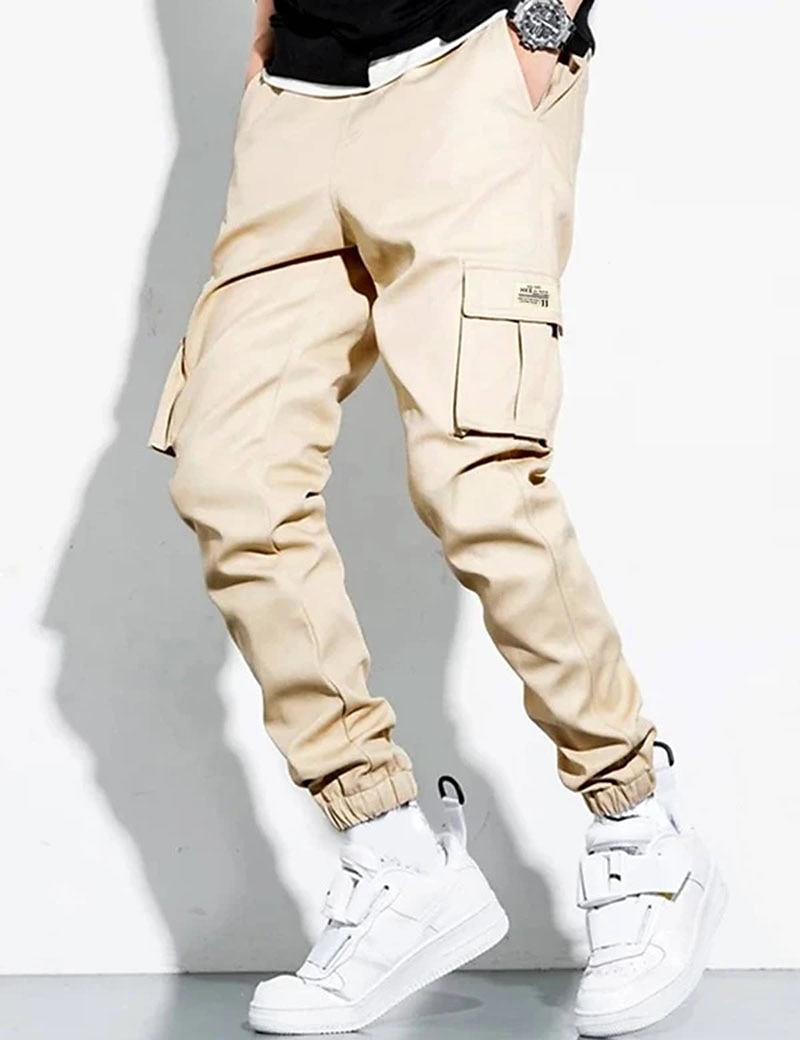 Per uomo Pantaloni cargo Tasca con patta Liscio Comfort Traspirante Esterno Giornaliero Per uscire Di tendenza Informale Nero Verde militare del 2026 a $20.99 –P9