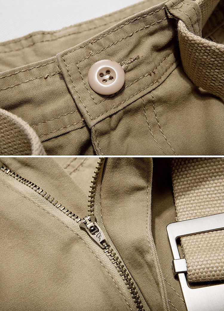 Voor heren Cargoshorts Wandelshorts Zak met rits Flap zak Effen Comfort Ademend Buiten Dagelijks Uitgaan Modieus Casual Zwart Leger Groen 2025 - $36.99 –P2