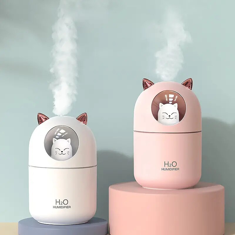 χαριτωμένο cat usb mini άρωμα υγραντήρας οικιακής χρήσης κατάλληλος δροσερός ομίχλης με ρυθμιζόμενη λειτουργία ομίχλης 300ml δοχείο νερού άνυδρη αυτόματη απενεργοποίηση για υπνοδωμάτιο γραφείο στο 2025 - $12.99 –P3