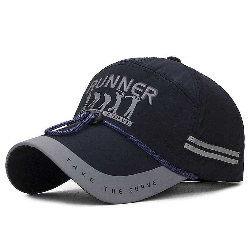 Herren Cap Basecap Kappe Schwarz Rote Polyester reflektierende Streifen Reise Strand Design Outdoor Urlaub Glatt Einstellbar Windundurchlässig 2025 - $11.49 –P3