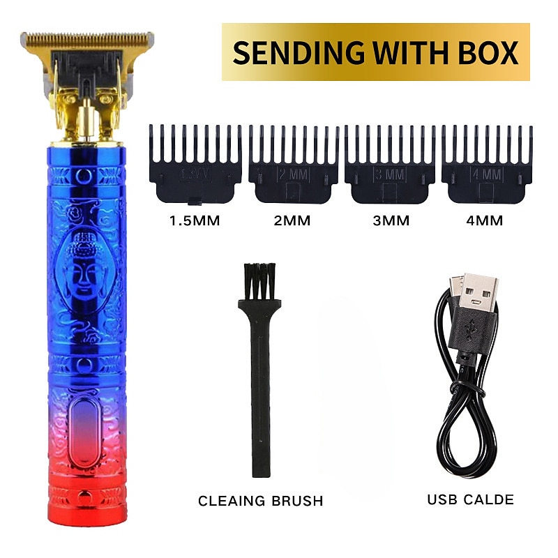 Vintage T9 Hair Trimmer Machine Cordless Hair Cutter Finishing Machine Beard Clipper Hair for Men Electric Shaver USB 2025 - $14.99 –P12