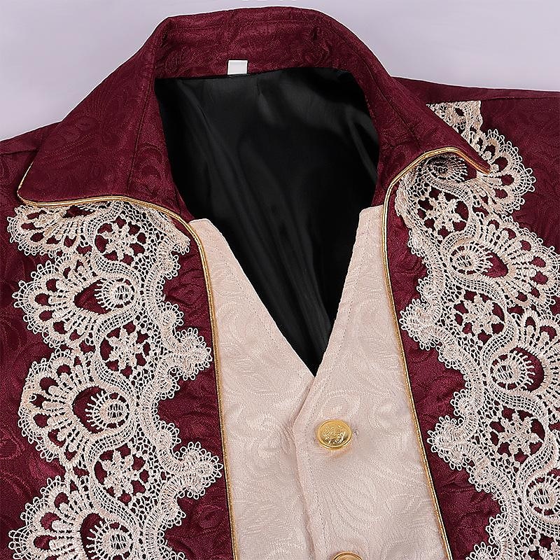 عتيق / معتق بانغك & قوطي العصور الوسطى معطف السترة رئيس خدم يرتدي بذلة رين فير امير مصاصي الدماء النبيل دانتيل قماش الجاكار رجالي رويال ستيمبانك عيد الرعب مهرجان مناسب للحفلات حفلة تنكرية مهرجان 2025 - $60.99 –P5