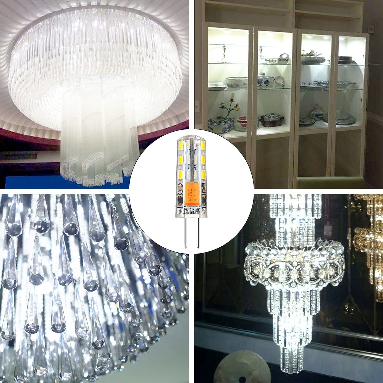 10 τμχ g4 bi-pin λαμπτήρα led 3w 24led smd 2835 ισοδύναμη λάμπα αλογόνου 30w ζεστό λευκό 3000k φως ημέρας λευκό 6000k 360° γωνία δέσμης χωρίς τρεμόπαιγμα dc12v ac220v ac110v 2025 - $13.99 –P3
