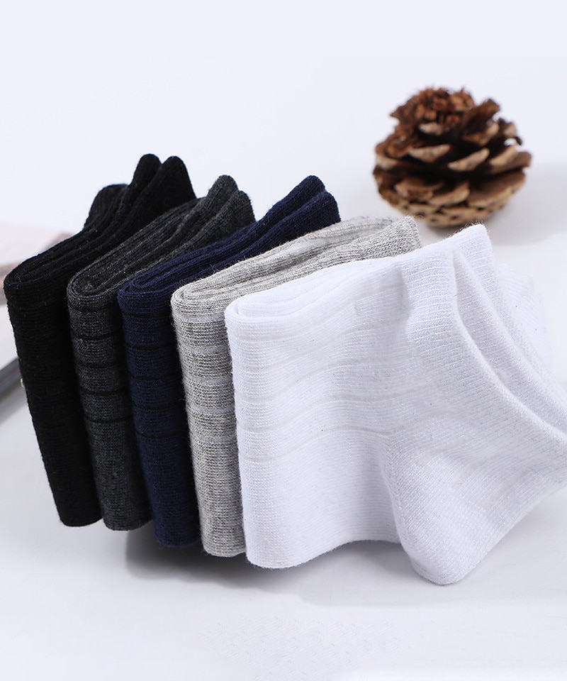 Per uomo 2 coppie Sopra la caviglia Sotto la caviglia Nero Bianco Colore Liscio Da tutti i giorni Da mare Fine settimana Medio spessore Estate Primavera & Autunno Moda Informale del 2026 a $2.99 –P3