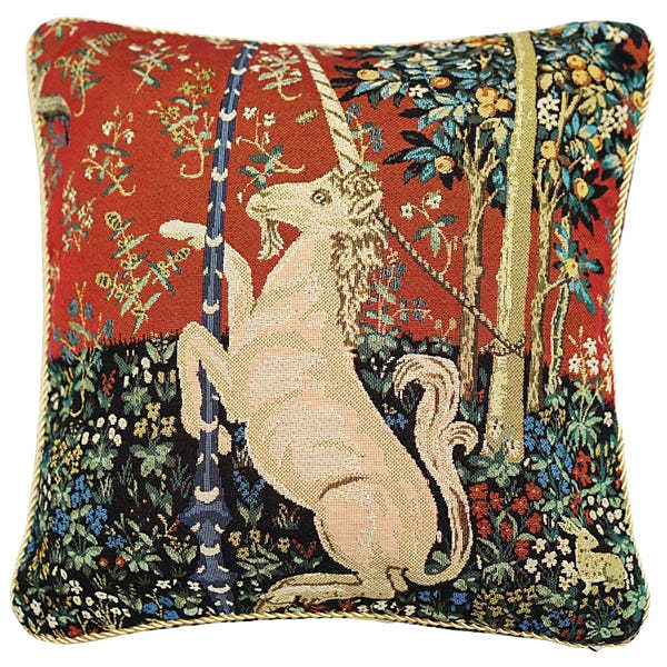 Gobelin aubusson tapisserie housse de coussin dame licorne jacquard oreiller maison décorative salon chambre canapé canapé de 2025 ? $27.99 –P8