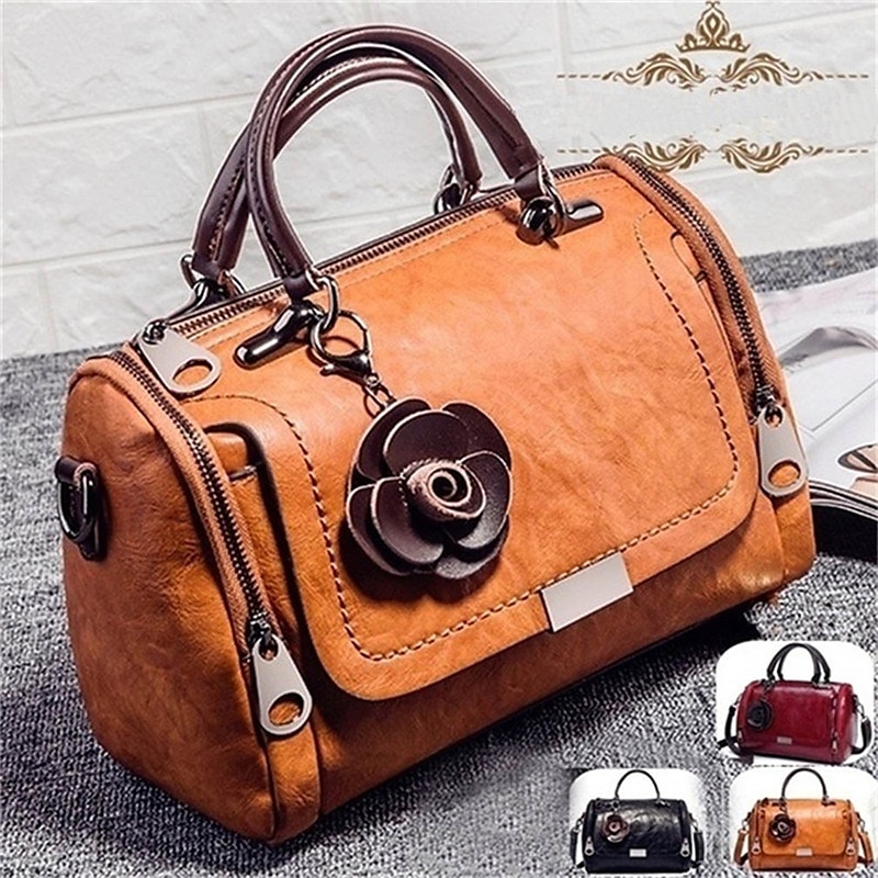 Women Crossbody Bags PU Leather Single Shoulder Bags Adjustable