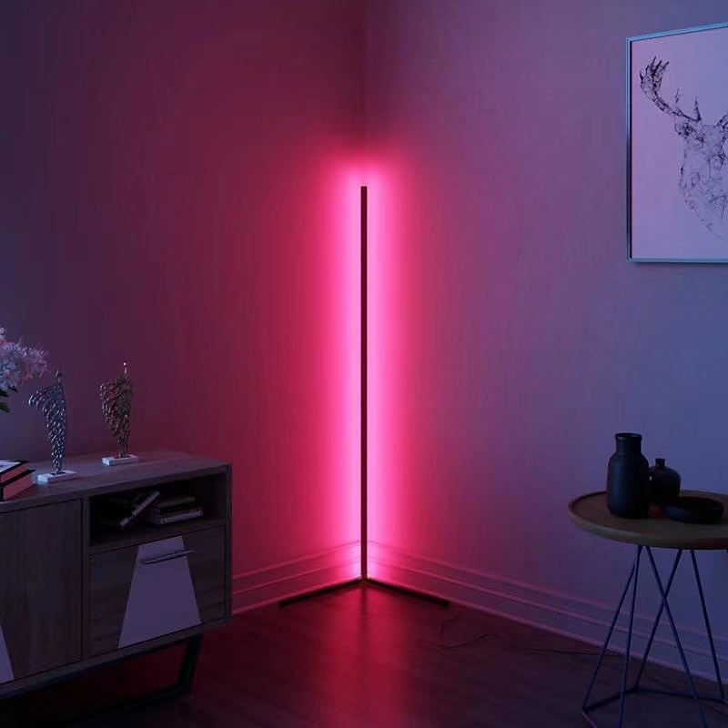 Nowoczesna narożna lampa podłogowa led nastrojowe światło światła kolorowa sypialnia salon dekoracja wnętrz oświetlenie wewnętrzne lampy stojące 2025 - $164.99 –P10