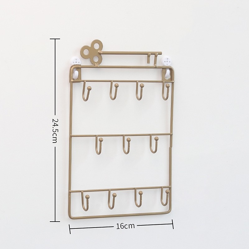 Organizador de armazenamento de porta-chaves montado em arte de parede de metal com gancho para porta de entrada porta porta jóias cabide de prateleira pendurado abridor de fechadura de 2026 por $11.49 –P1