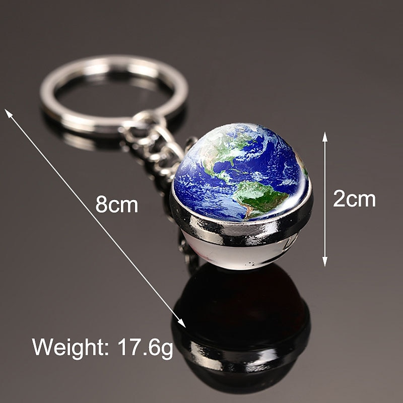 maan sleutelhanger zonnestelsel planeet sleutelhangers galaxy nevel ruimte sleutelhanger aarde zon mars jupiter saturnus foto dubbelzijdig glas bal sleutelhanger 2026 - $9.99 –P5