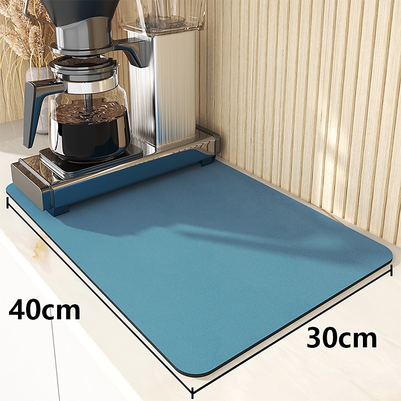 kitchen Super Absorbent Draining Mat Kitchen Draining Mat Super Absorbent Kitchen Sink Drainer Counter Mat Anti-Slip Absorbent Draining Mat Kitchen Counter Quick Dry Dish Drainer Mat 2026 - $11.99 –P5