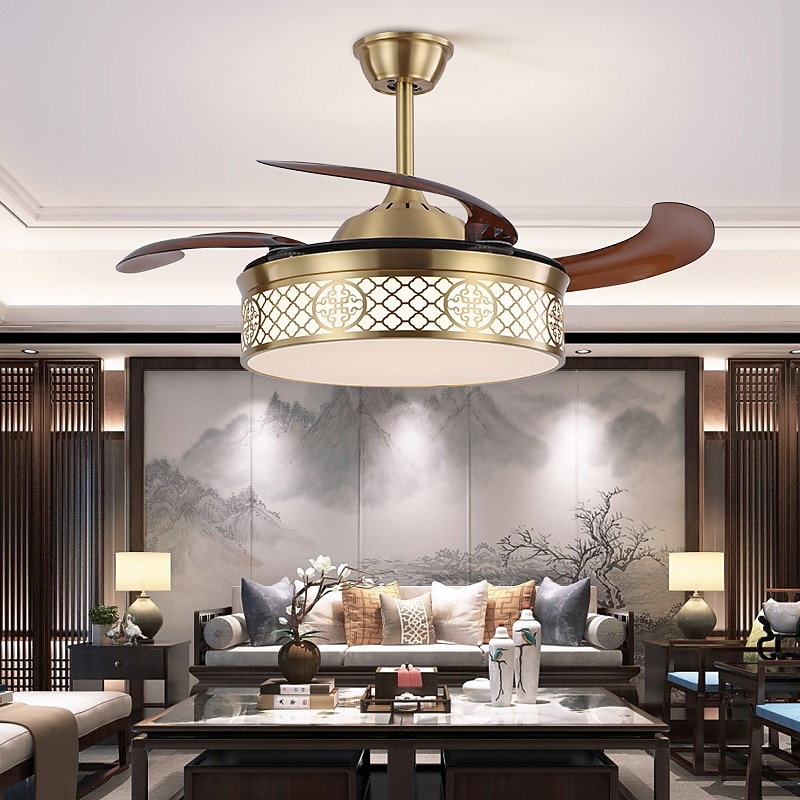 Deckenventilator mit Lichtkreis-Design-App& Kristall-Fernbedienung, 50 cm, dimmbar, 6 Windgeschwindigkeiten, moderner Deckenventilator für Schlafzimmer, Wohnzimmer, kleines Zimmer, 110–240 V 2025 - $518.29 –P1