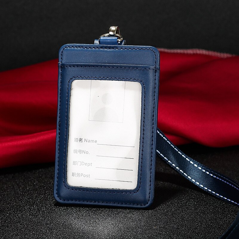 Skutečná kůže pracovní držák karet módní ID badge držáky s nylonovým šňůrkou ID případ kancelářské potřeby 2025 - $11.99 –P6
