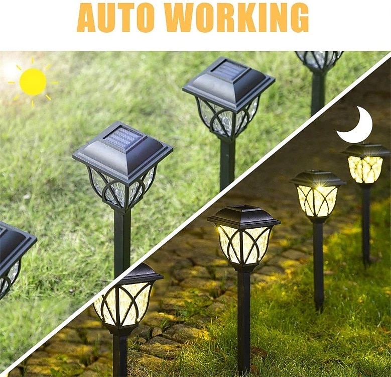 2 шт. солнечные фонари для дорожек, светильники для двора, водонепроницаемые светильники для газона, наружное украшение для дома, двор, сад, трава, украшение для дорожки 2026 - $14.99 –P6