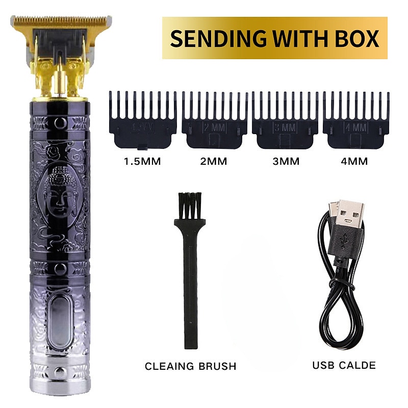 Vintage T9 Hair Trimmer Machine Cordless Hair Cutter Finishing Machine Beard Clipper Hair for Men Electric Shaver USB 2025 - $14.99 –P10
