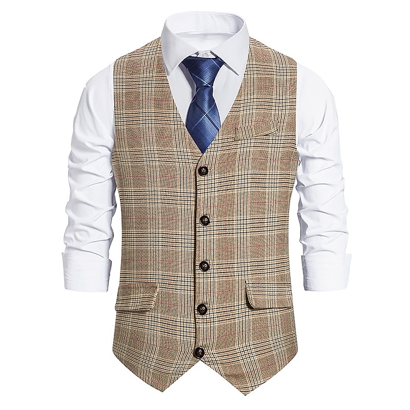 Anos 20 Retro Vintage Inspirado no vintage Roupa Festa a Fantasia Baile de Máscara Fantasias Xadrez Quadrados Sem Colarinho Fantasia Homens Dia Das Bruxas Carnaval Baile de Máscaras dia das Bruxas de 2026 por $50.99 –P9