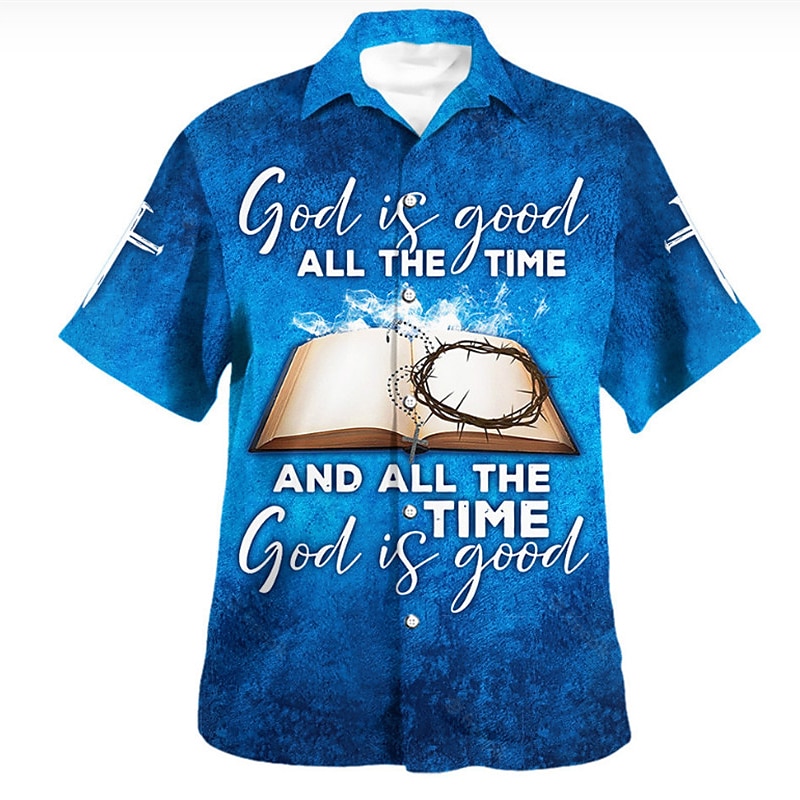 Per uomo Leone Alfabetico Gesù Camicia Camicia con bottoni Manica corta Di tendenza Streetwear Originale Giornaliero Per uscire Fine settimana Estate Primavera Collo ripiegabile Stampa Blu Reale Blu del 2025 a zł94.99 –P6