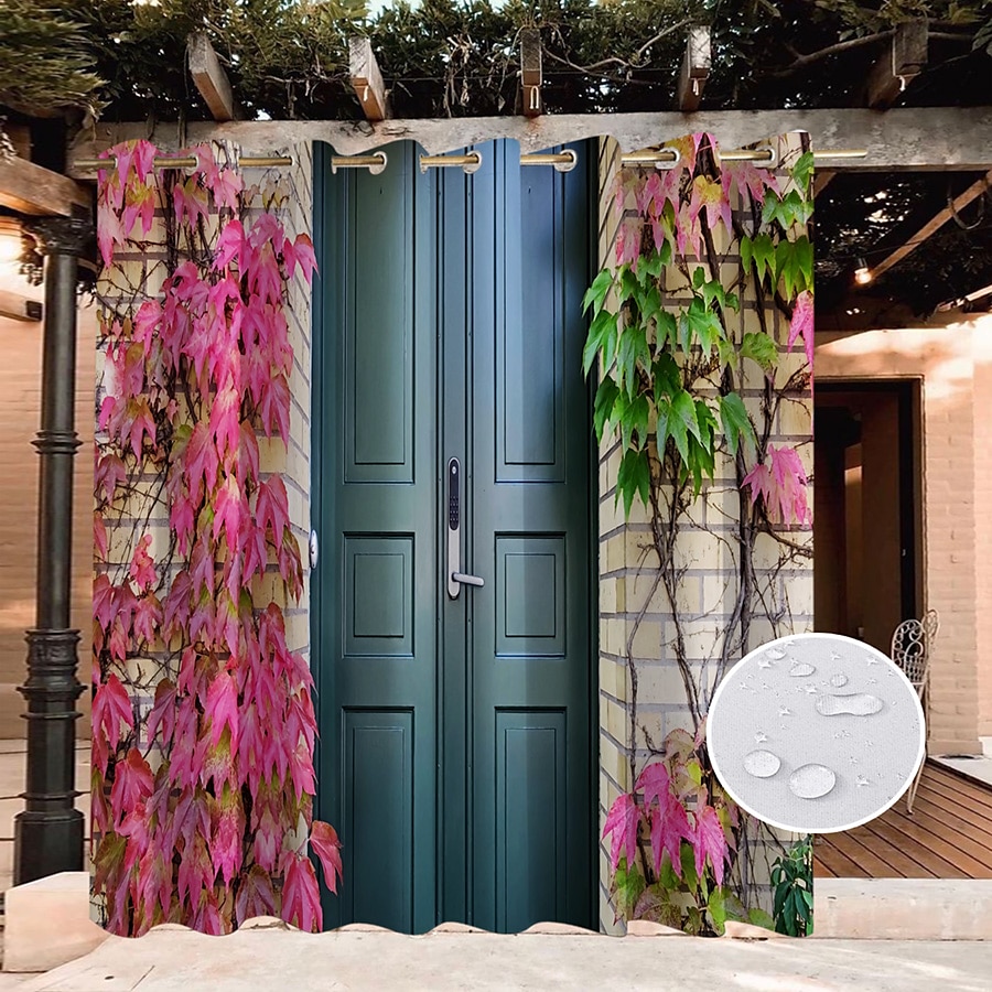 vanntette utendørs gardiner for innendørs bryllup uteplass tykke privat grommet gardiner for bryllup soverom, stue, veranda, pergola, cabana, 1 panel 2025 - $28.99 –P10