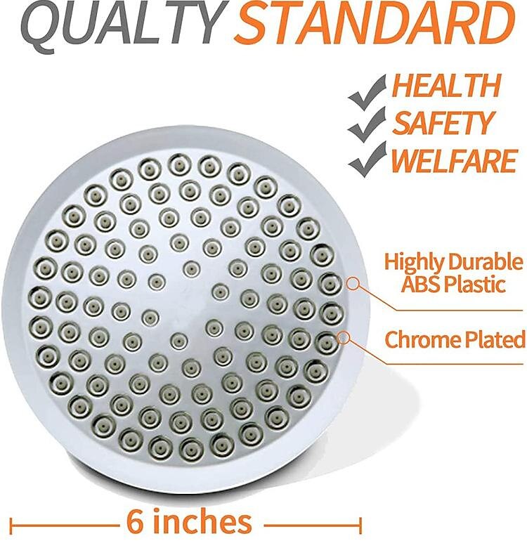 4/6 inch Rainfall Shower Head Set, 5 Mode Sprayer Showerhead with Water Filter, 360-degree Rotation High Pressure Overhead Shower Head Arm Chrome Black Silver 2025 - $9.99 –P1