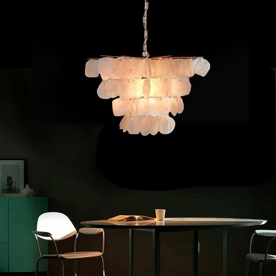 5-luz 64 cm Design de lanterna Lustres Metal Concha Acabamentos Pintados Moderno 110-120V 220-240V de 2025 por $493.99 –P7