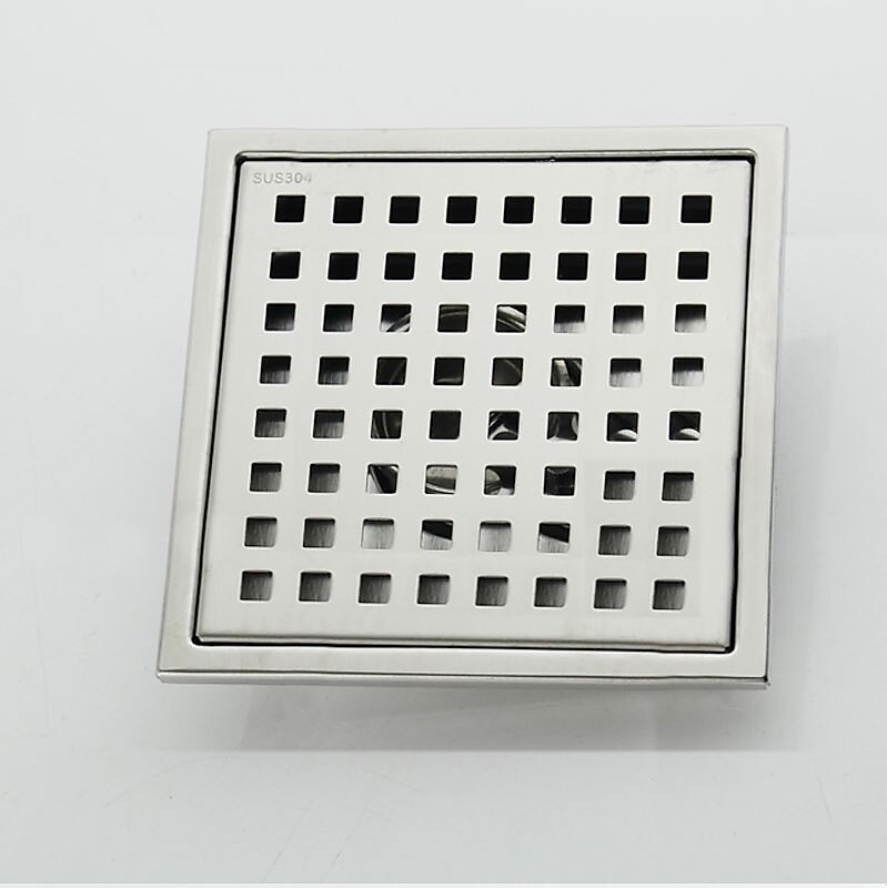 Filtro Per Scarico Doccia Quadrato In Acciaio Inox – Facile Da Usare, Antiodore, Blocca Capelli, Misura 9,2 Cm (Scegli La Tua)