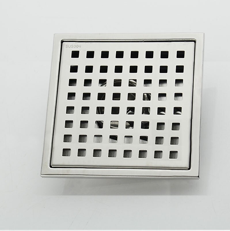 Filtro Per Scarico Doccia Quadrato In Acciaio Inox – Facile Da Usare, Antiodore, Blocca Capelli, Misura 9,2 Cm (Scegli La Tua)