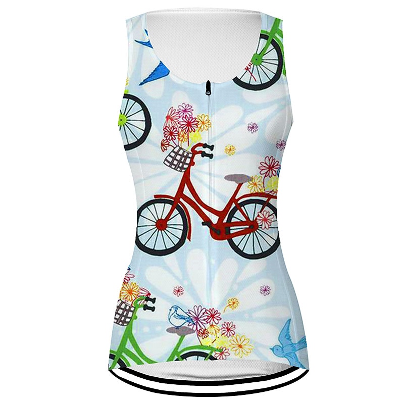 Γυναικεία Γιλέκο ποδηλασίας Φανέλα ποδηλασίας Γραφική Άνθινο / Βοτανικό Αστείος Αμάνικο Ποδήλατο Γιλέκο Αθλητική μπλούζα Μπολύζες με 3 πίσω τσέπες Ποδηλασία Βουνού Ποδηλασία Δρόμου 2026 - $28.99 –P1
