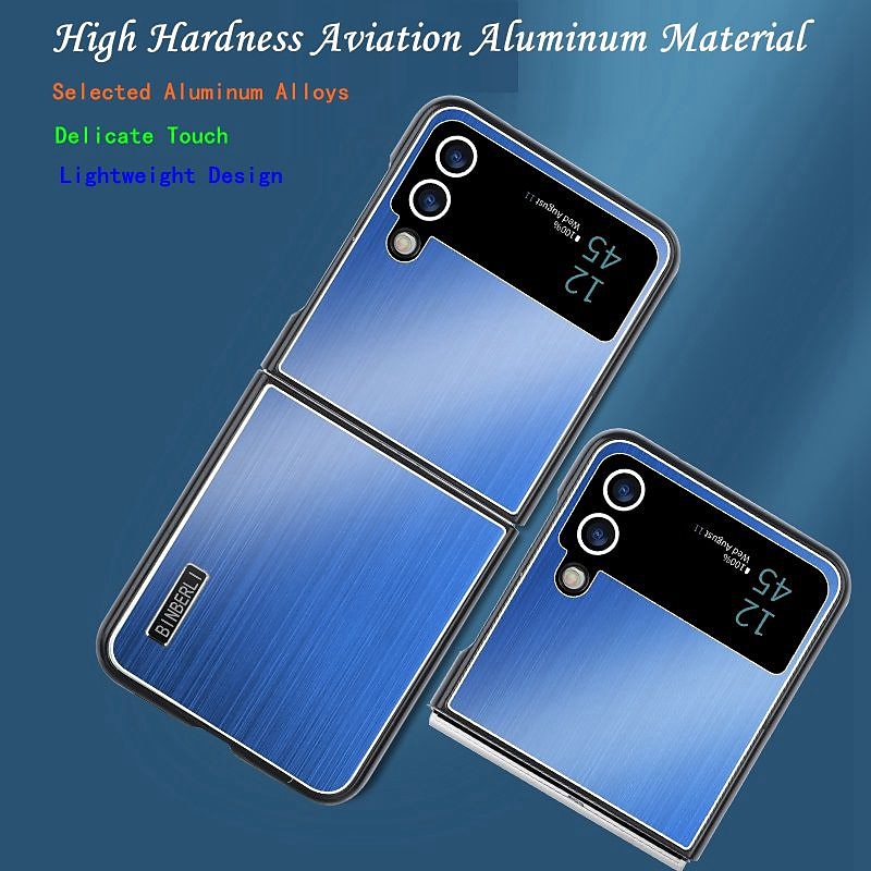 2025年 Samsung Galaxy Z Flip 6 Z Flip 5 Z Flip 4 Z Flip 3 用超薄型ケース バンパーフレーム 防落下 軍用グレード保護 アーマー アルミニウム合金 コレクション – $20.99 –P2