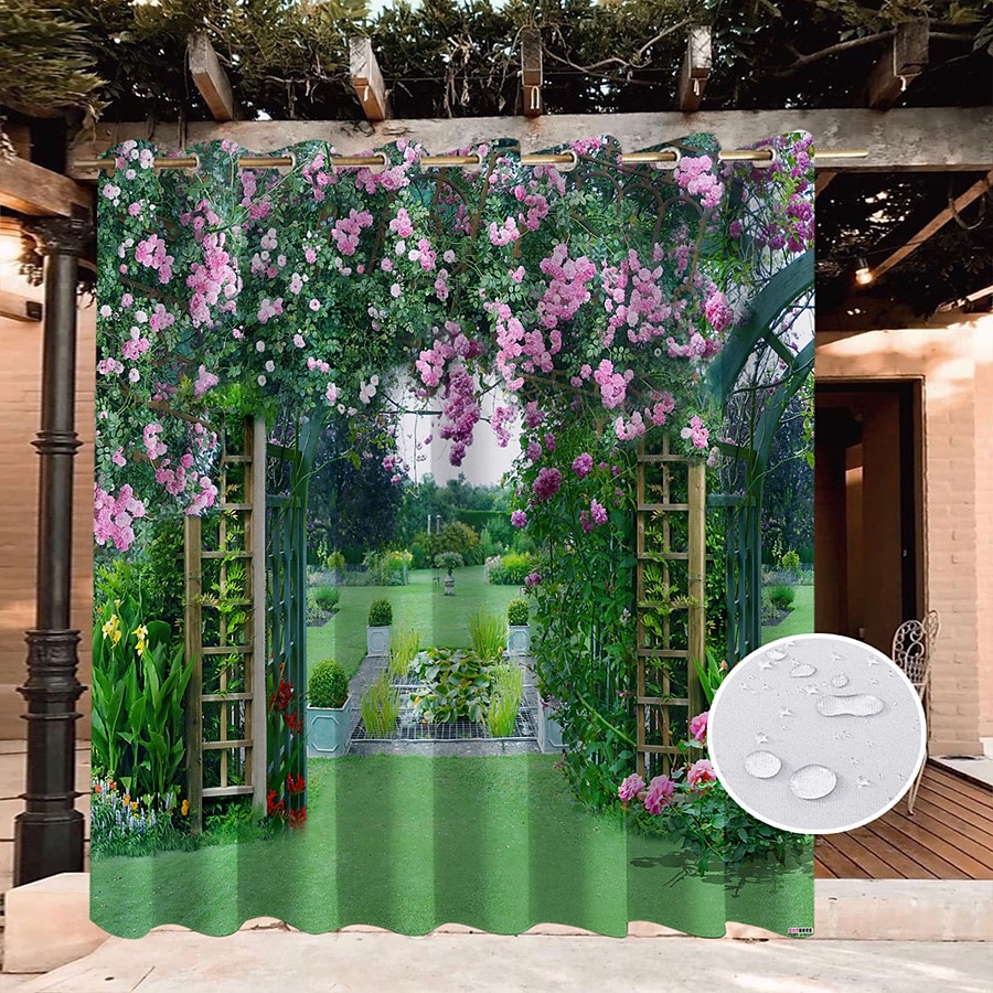 vanntette utendørs gardiner for innendørs bryllup uteplass tykke privat grommet gardiner for bryllup soverom, stue, veranda, pergola, cabana, 1 panel 2025 - $28.99 –P3