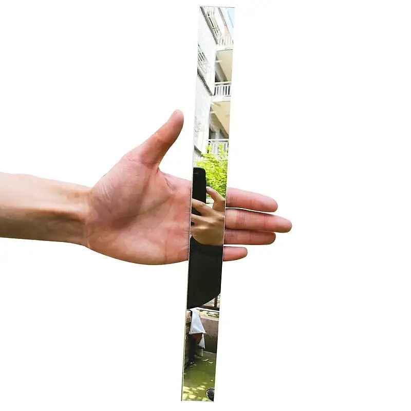fajne tapety fototapeta 1 szt. Tapeta obramowanie srebrne paski naklejki na lustro-samoprzylepne naklejki ścienne do dekoracji sypialni (5x20cm/2''x8'') 2025 - $9.49 –P5