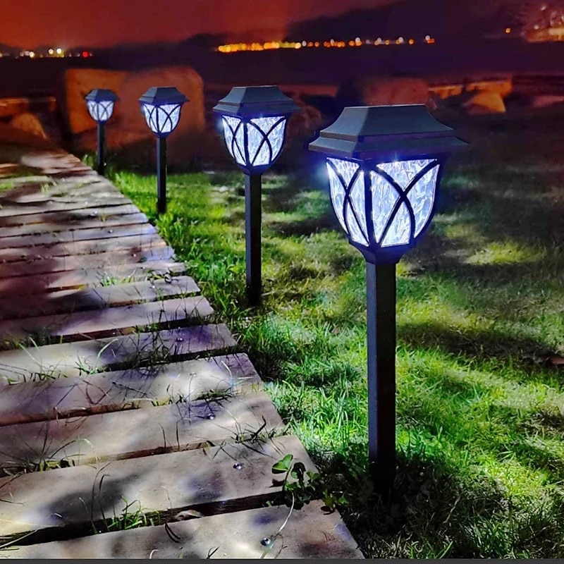 2 шт. солнечные фонари для дорожек, светильники для двора, водонепроницаемые светильники для газона, наружное украшение для дома, двор, сад, трава, украшение для дорожки 2026 - $14.99 –P9