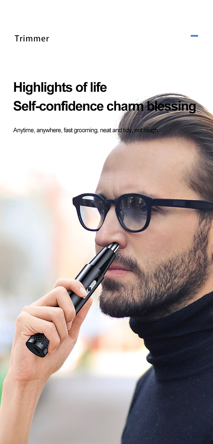 Electric Nose Hair Clipper Rechargeable Multi-kinetic Shaving Two-in-one Unisex Fully Automatic Washable Shaving Nose Trimmer 2025 - $14.99 –P1