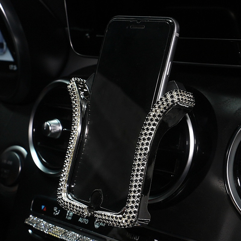 מכונית rhinestones מחזיק טלפון קריסטל יציאת אוויר אוורור תמיכת טלפון קליפ יהלום רכב פנים אוניברסלי מעמד לטלפון חכם חלקי רכב & אביזרים 2025 - $13.99 –P5
