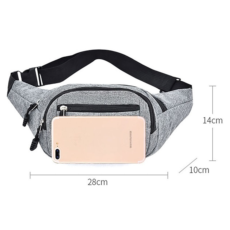 Unisex Multi-Pocket Canvas Crossbody Waist Bag, Adjustable Belt Fanny Pack for Travel, Outdoor, and Daily Use 2026 - $9.99 –P3