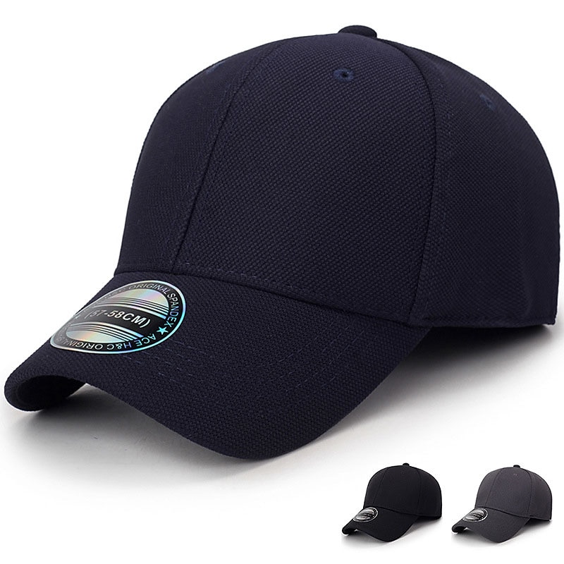 Men's Baseball Cap Trucker Hat Black Deep Blue Polyester Travel Beach Outdoor Vacation Plain Adjustable Sunscreen Breathable Fashion 2025 - $8.49 –P1