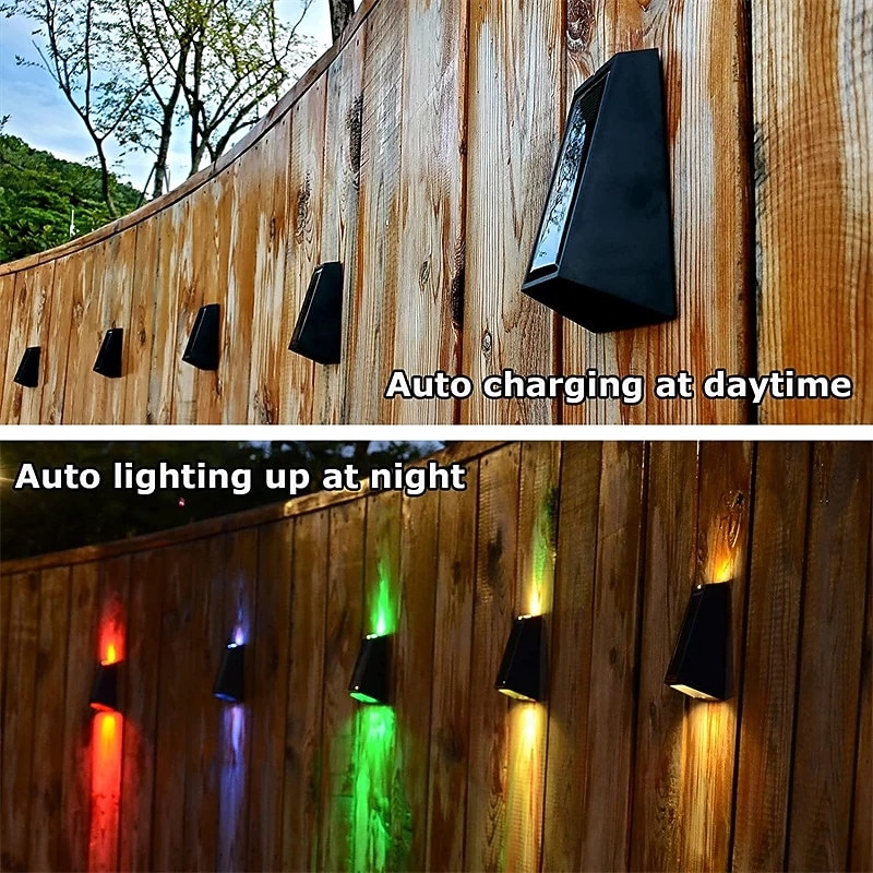 2026年 屋外ソーラーガーデンライト rgb 変色 ip65 防水壁ランプソーラー照明通路フェンス階段庭の装飾照明  コレクション – $13.49 –P14