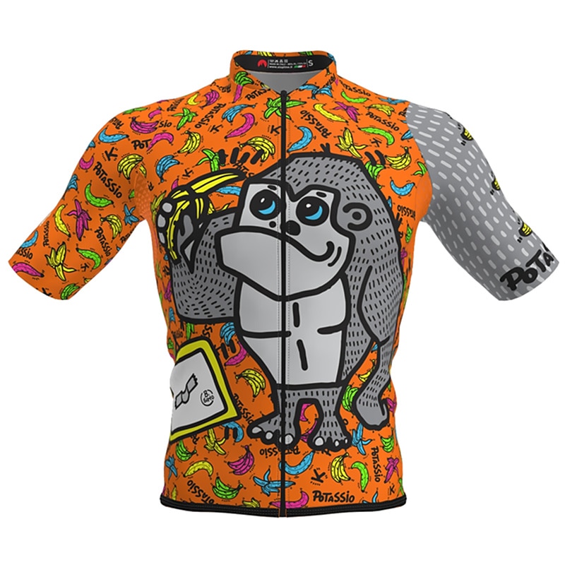 Voor heren Wielrenshirt Korte mouw Fietsen Shirt Kleding Bovenlichaam met 3 achterzakken Fietsen Ademend Sneldrogend Achterzak Zilver Donker Grijs Paars Grafisch Sport Kleding 2025 - $28.99 –P3