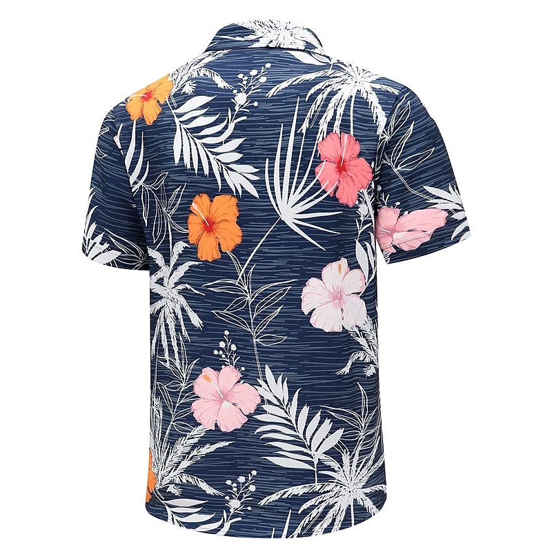 Férfi Virágos Kókuszfa Busz Ing Hawaii ing Aloha ing Rövid ujjú Ing Térfogatcsökkenés Divat Utcai sikk Dizájn Szabadtéri Utca Hétköznapi Fekete Sárga Sötétkék S M L 2025 - $24.99 –P11