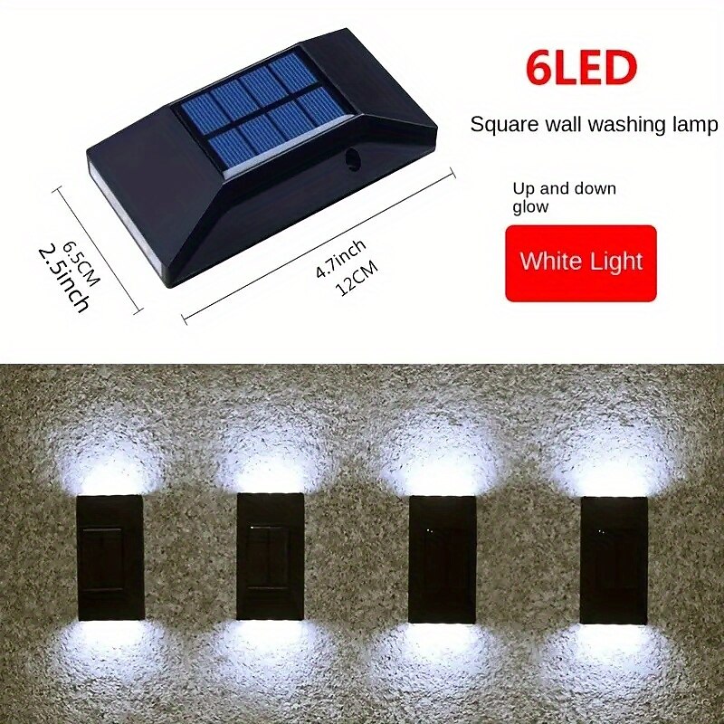 Solar Wall Sconce Outdoor Decoration Garden Wall Light IP65 Waterproof Up and Down Luminous Outdoor Garden Decoration Fence Light 2026 - $12.49 –P9