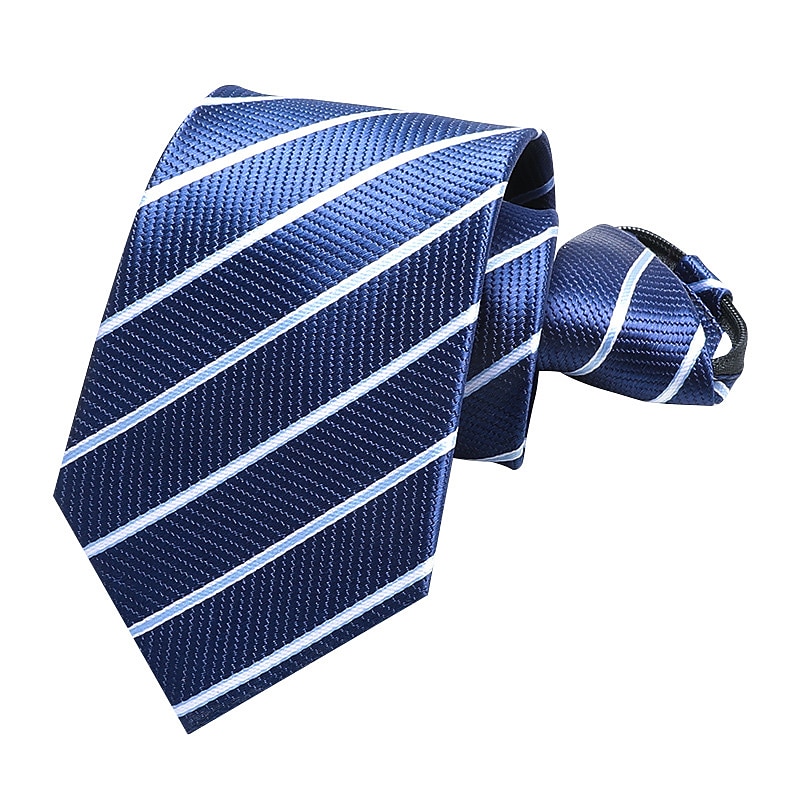Herren Krawatten Kabelbinder Männer Krawatten Reißverschluss-Krawatte Schleife Gestreift Hochzeit Geburtstag 2025 - $5.99 –P1