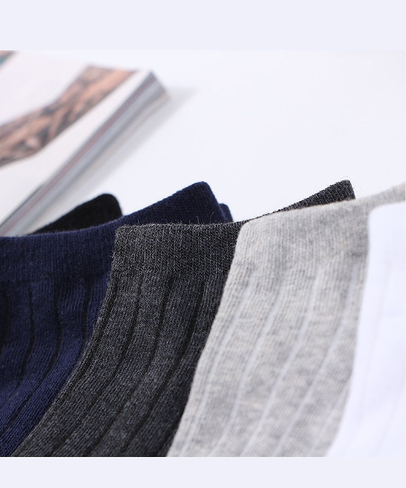 Per uomo 2 coppie Sopra la caviglia Sotto la caviglia Nero Bianco Colore Liscio Da tutti i giorni Da mare Fine settimana Medio spessore Estate Primavera & Autunno Moda Informale del 2026 a $2.99 –P4