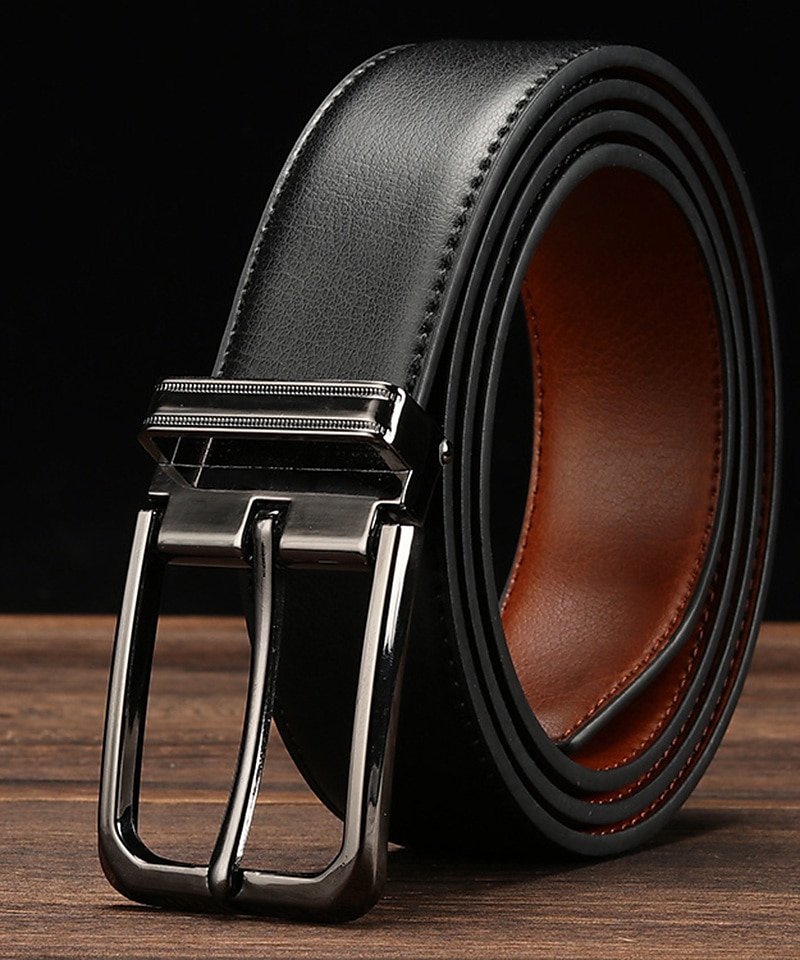 בגדי ריקוד גברים Dress Belt חגורת עור חגורת ראצ'ט חגורה מזדמנת שחור 1 # שחור 2 # עור פרה מסוגנן יום יומי ג'ֶנטֶלמֶן אחיד לבוש יומיומי ליציאה סוף שבוע 2025 - $17.99 –P1