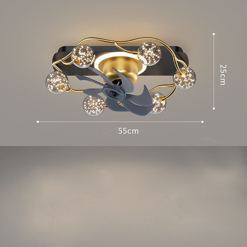 Deckenventilator mit Licht ca& Fernbedienung 52cm 3-Licht dimmbar 6 Windgeschwindigkeiten moderner Deckenventilator für Schlafzimmer, Wohnzimmer, kleines Zimmer 110-240V 2025 - $331.09 –P8