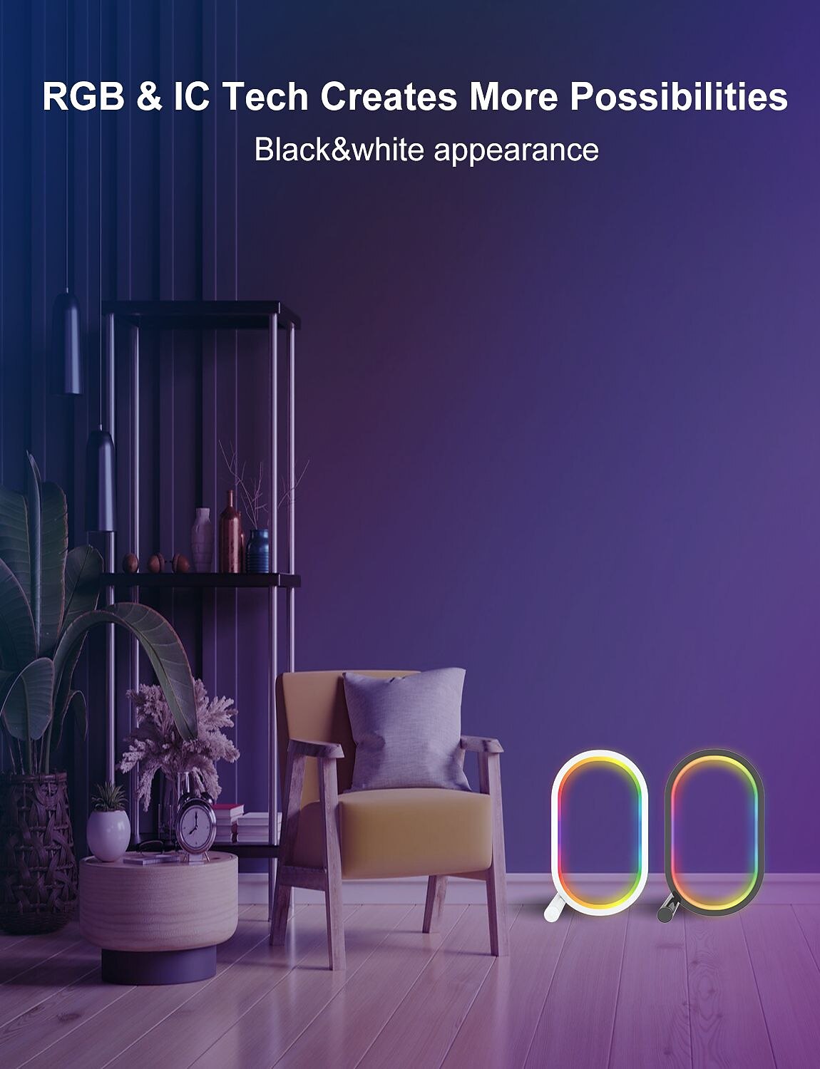 Светодиодный умный свет WiFi умная APP настольная лампа звуковое управление RGB фантомный настольный атмосферный интеллектуальный свет Esports настольное украшение Tuya WiFi Alexa USB питание 2025 - $47.99 –P6